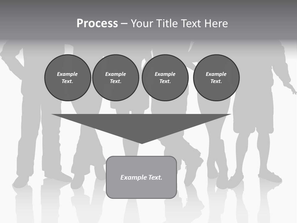 Silhouette Group Pose PowerPoint Template