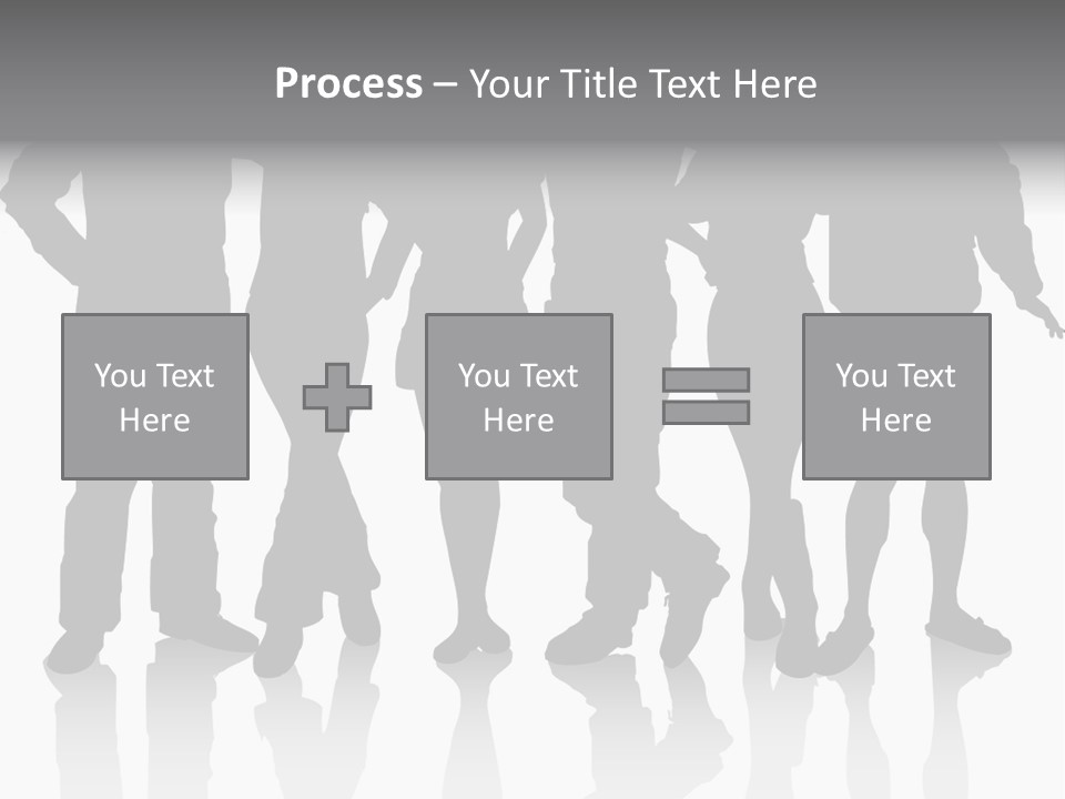 Silhouette Group Pose PowerPoint Template