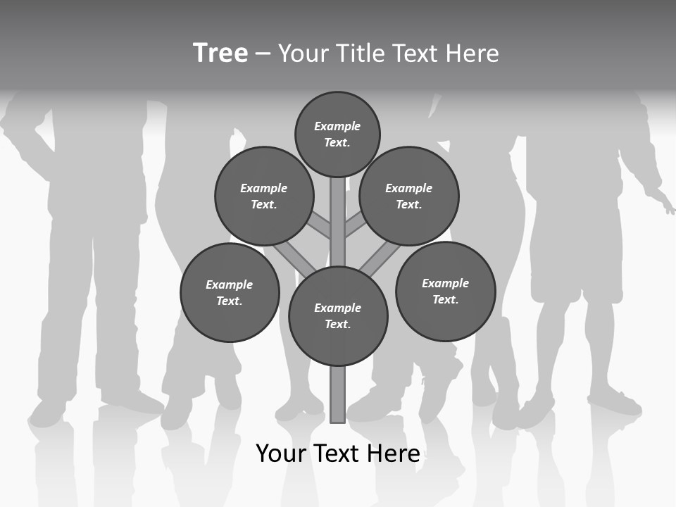 Silhouette Group Pose PowerPoint Template