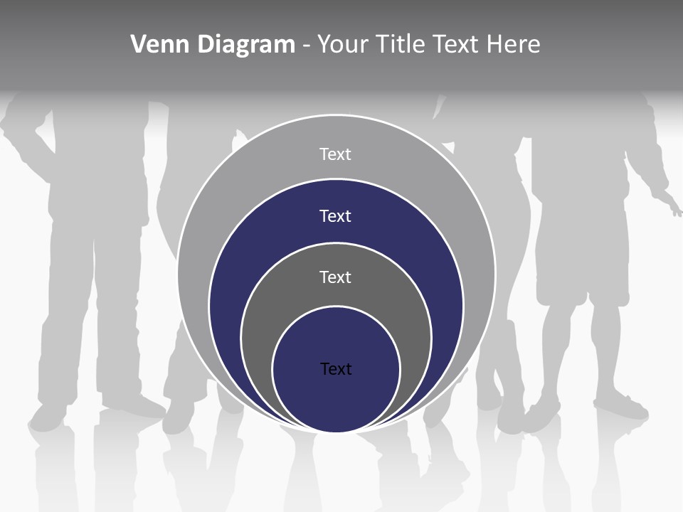 Silhouette Group Pose PowerPoint Template