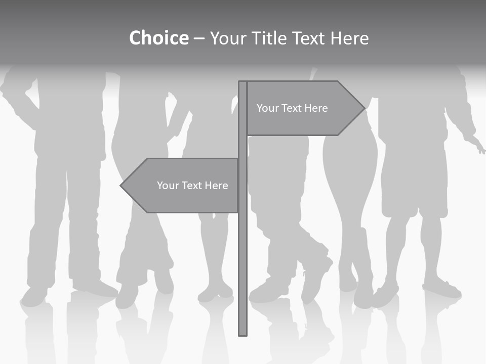 Silhouette Group Pose PowerPoint Template
