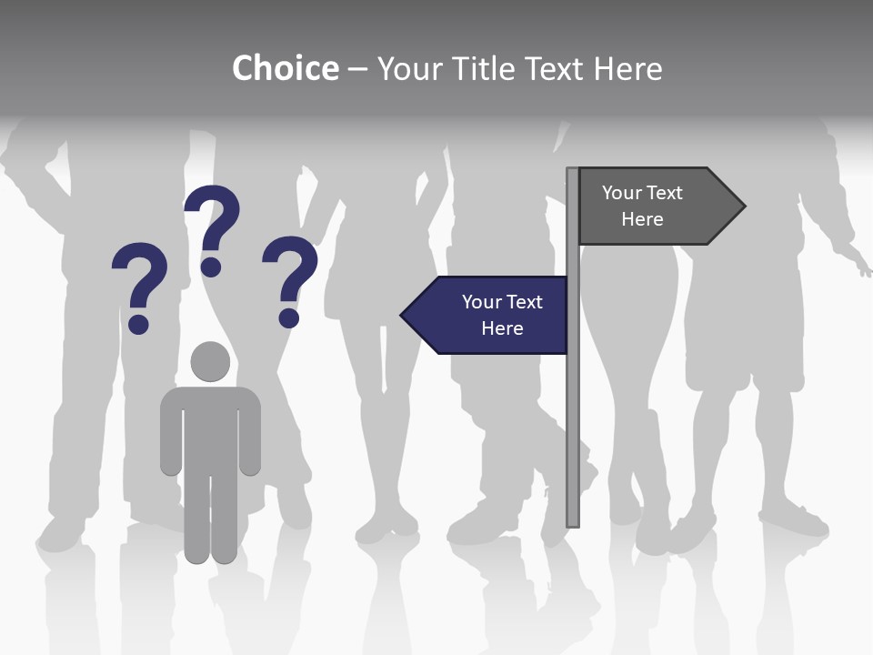 Silhouette Group Pose PowerPoint Template