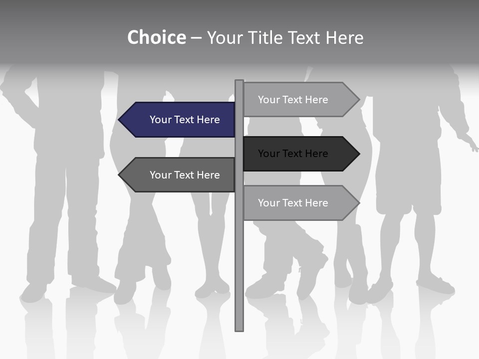 Silhouette Group Pose PowerPoint Template