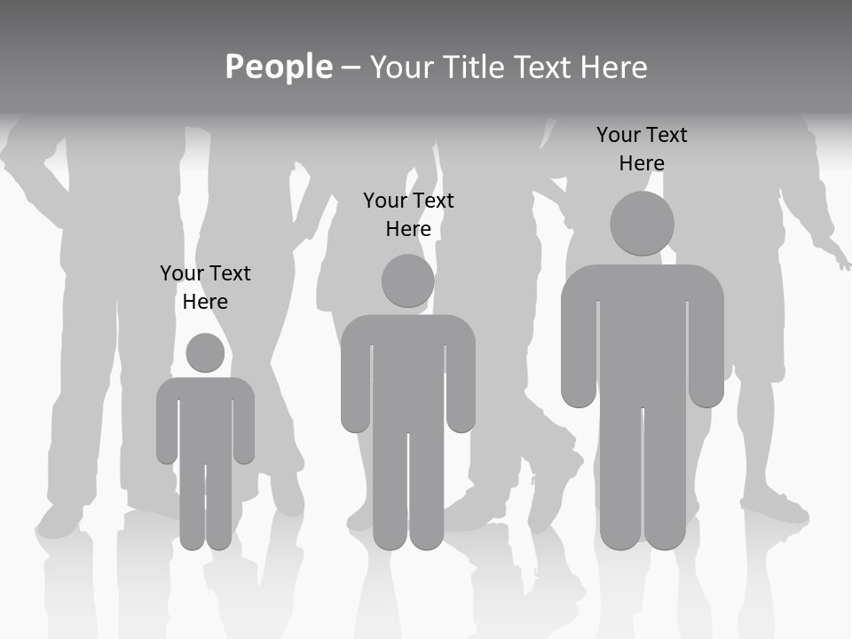 Silhouette Group Pose PowerPoint Template