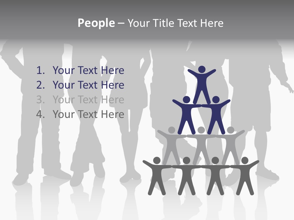 Silhouette Group Pose PowerPoint Template