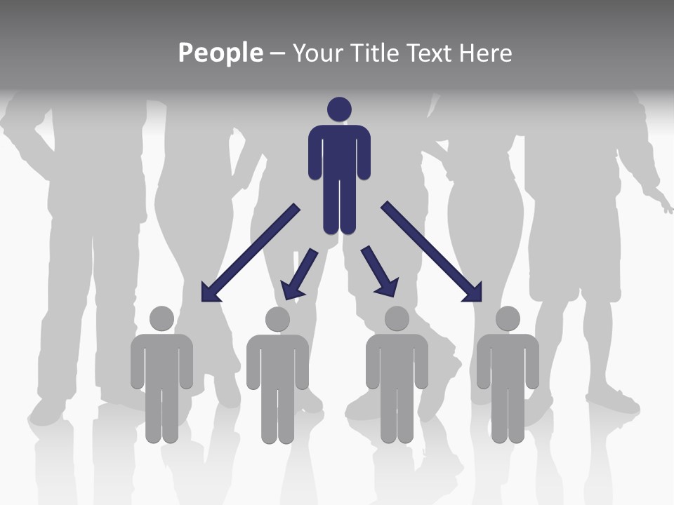 Silhouette Group Pose PowerPoint Template