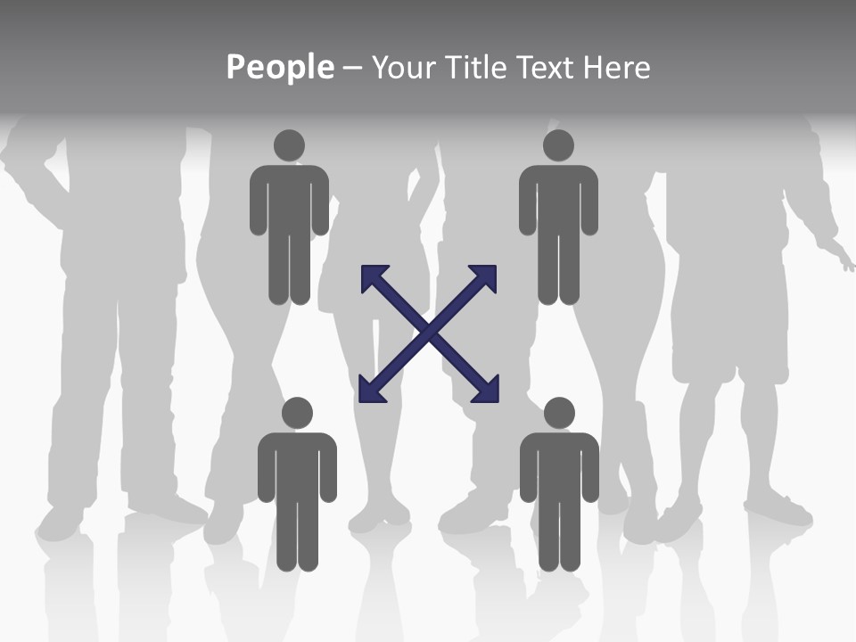 Silhouette Group Pose PowerPoint Template