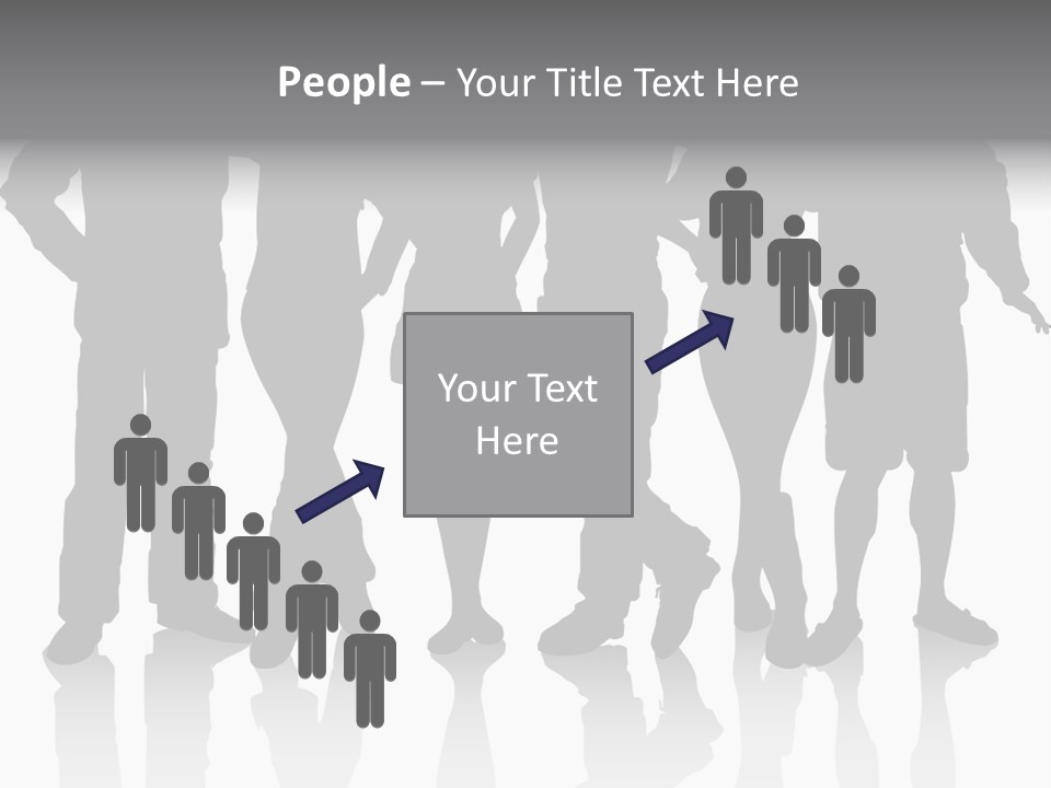 Silhouette Group Pose PowerPoint Template