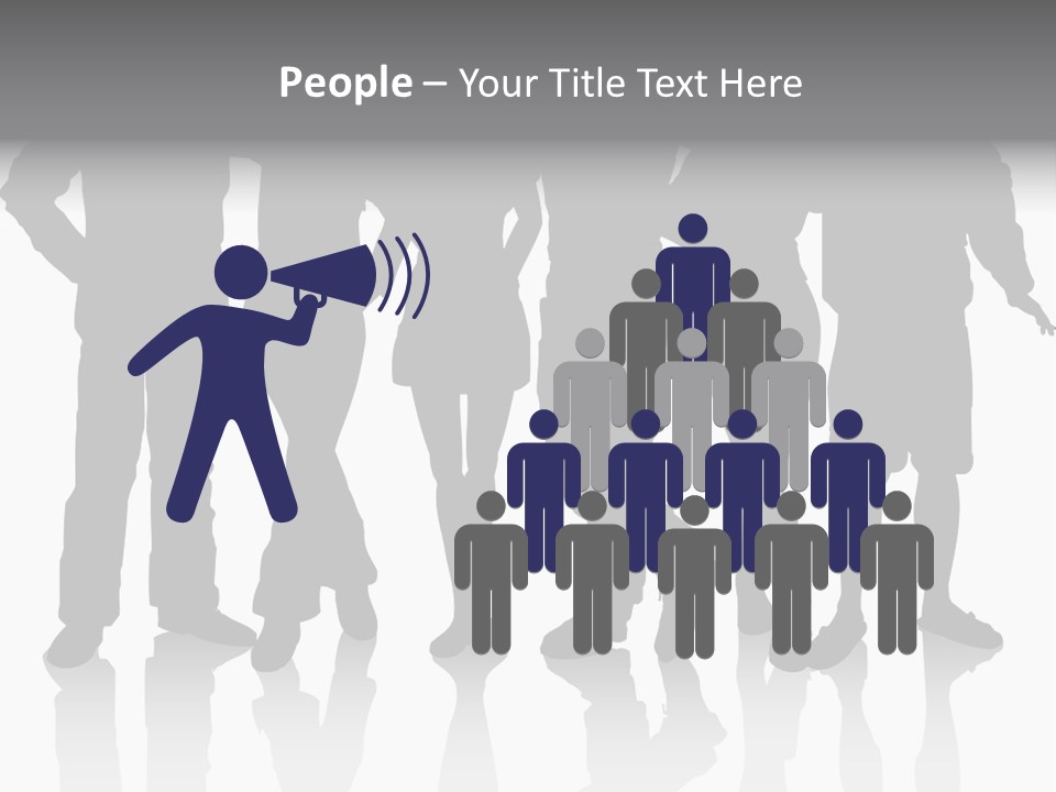 Silhouette Group Pose PowerPoint Template