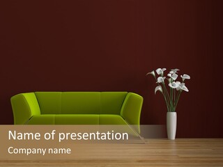 Rendered Settee Plant PowerPoint Template