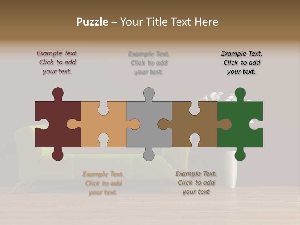 Rendered Settee Plant PowerPoint Template