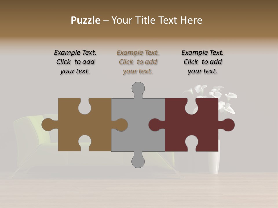 Rendered Settee Plant PowerPoint Template