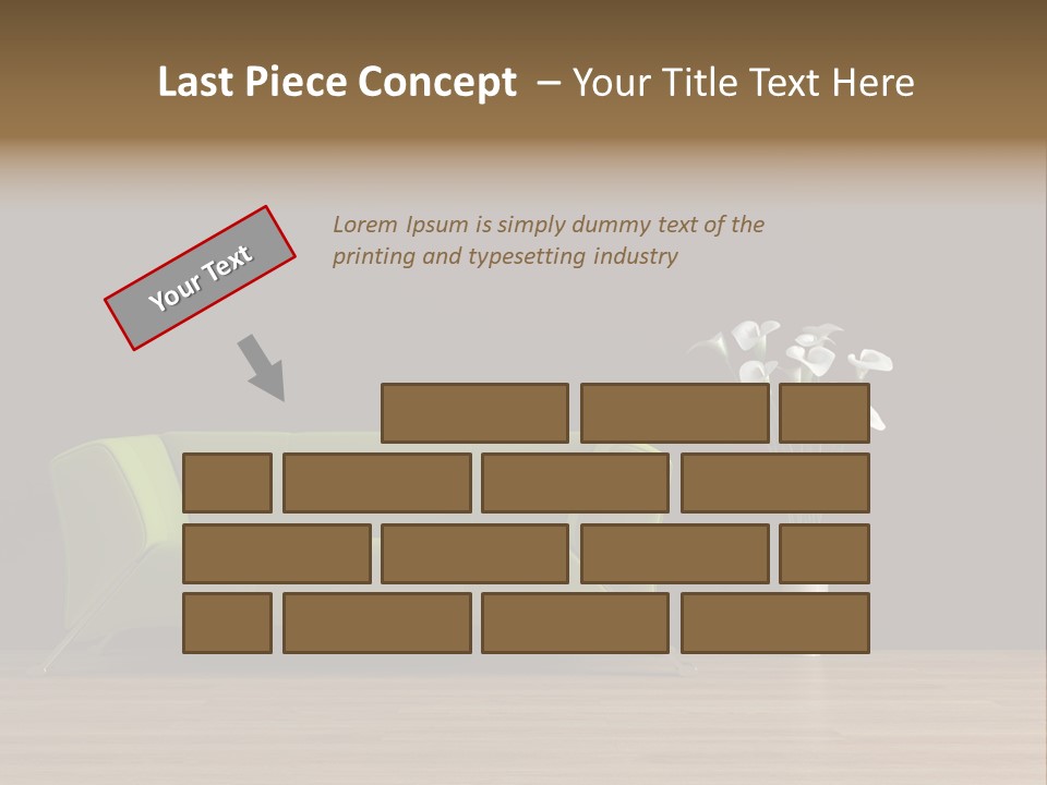 Rendered Settee Plant PowerPoint Template