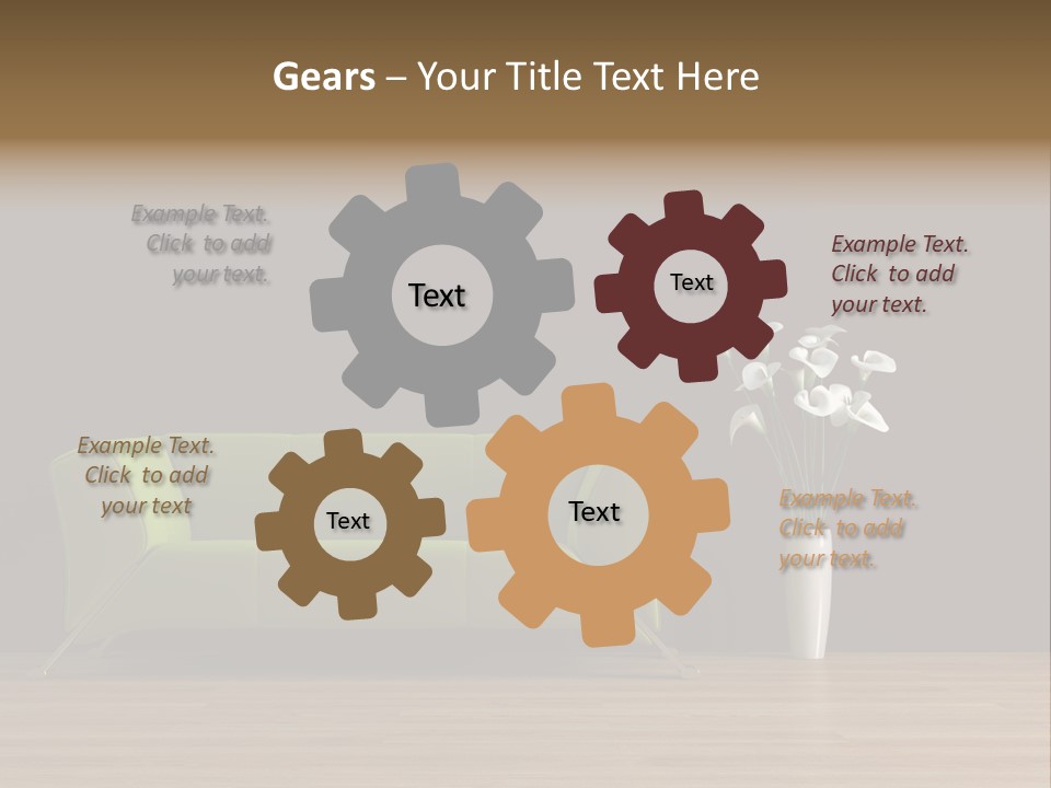 Rendered Settee Plant PowerPoint Template