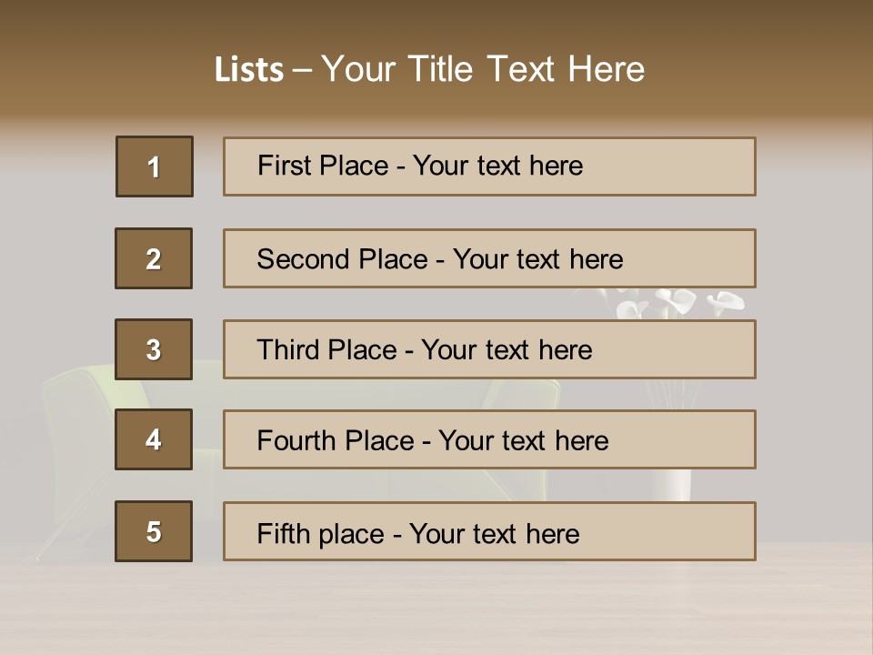 Rendered Settee Plant PowerPoint Template