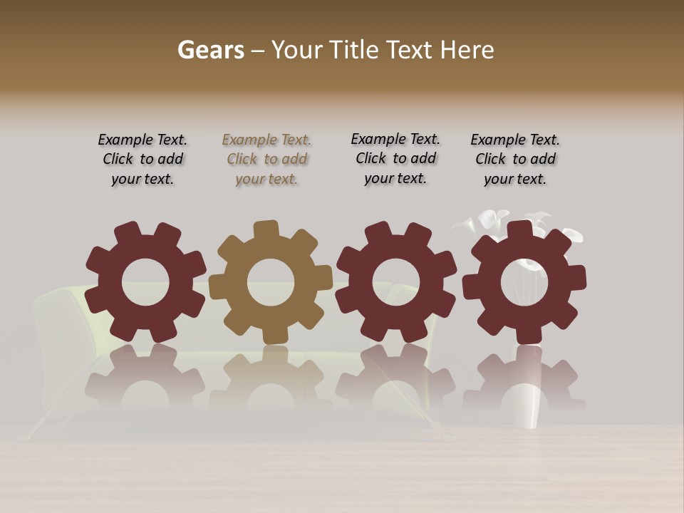 Rendered Settee Plant PowerPoint Template