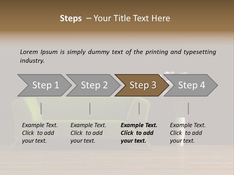 Rendered Settee Plant PowerPoint Template