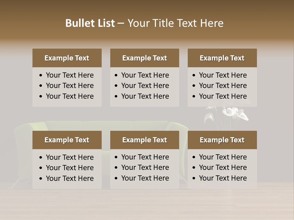 Rendered Settee Plant PowerPoint Template