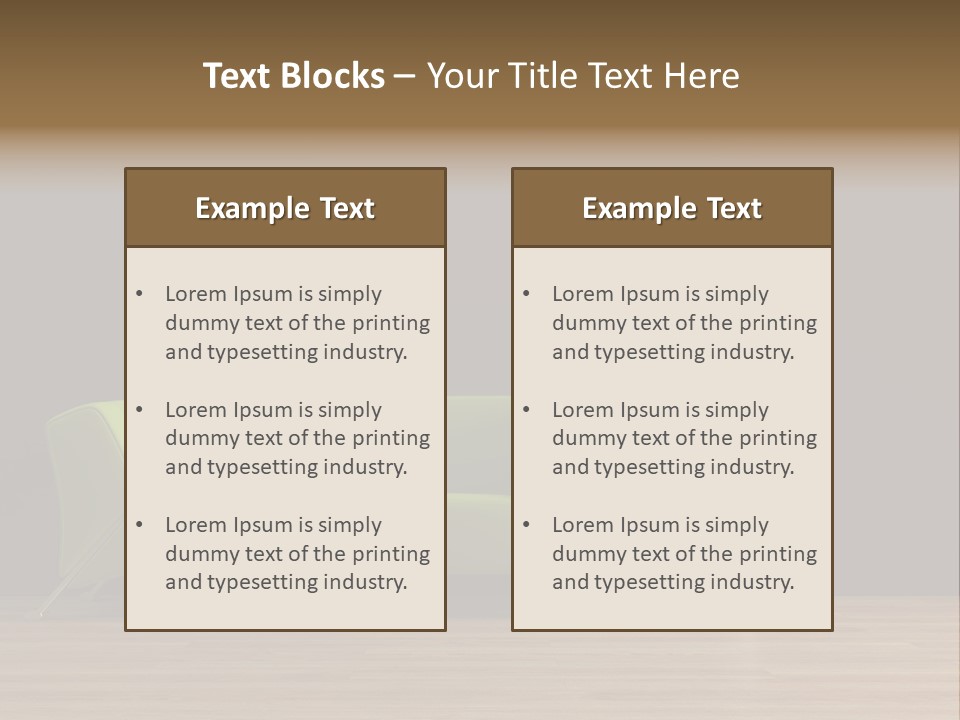 Rendered Settee Plant PowerPoint Template