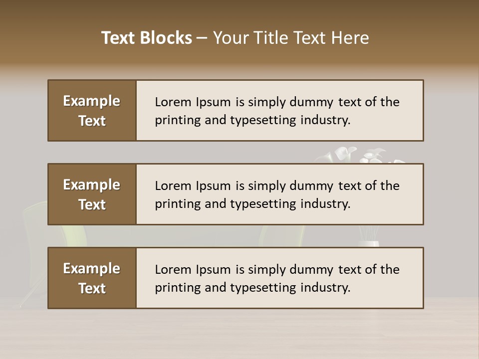 Rendered Settee Plant PowerPoint Template