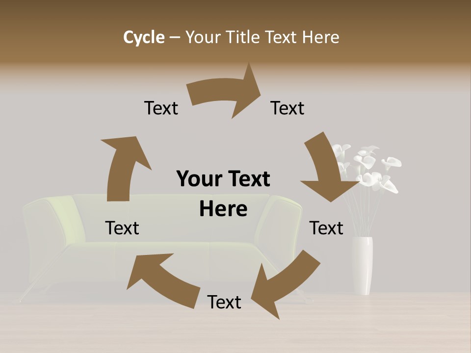 Rendered Settee Plant PowerPoint Template