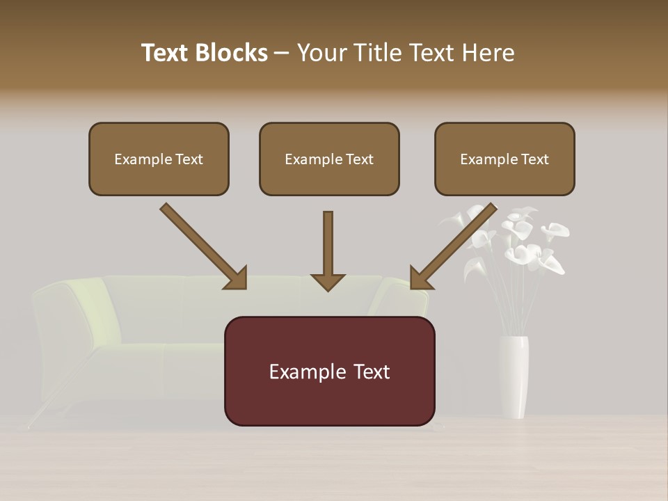 Rendered Settee Plant PowerPoint Template