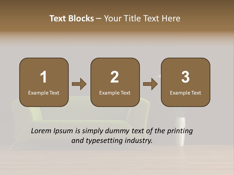 Rendered Settee Plant PowerPoint Template