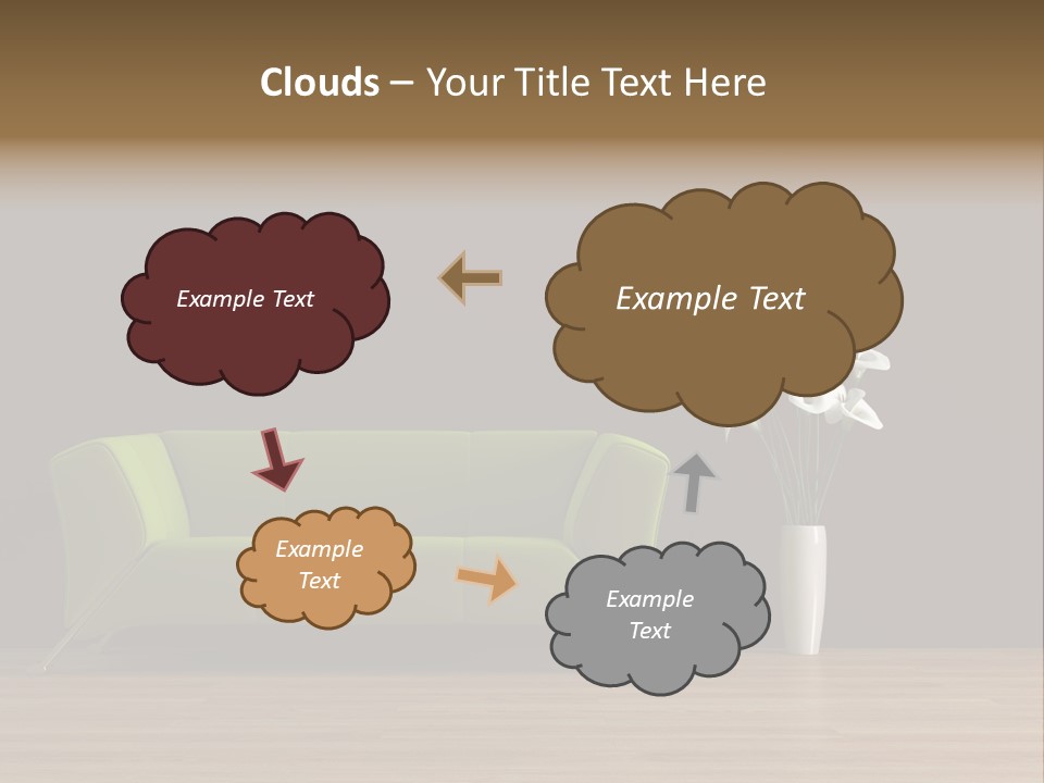 Rendered Settee Plant PowerPoint Template