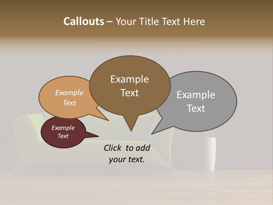 Rendered Settee Plant PowerPoint Template