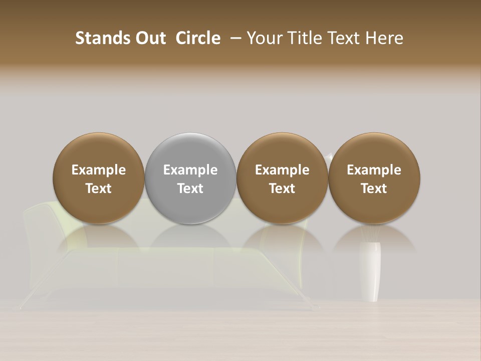 Rendered Settee Plant PowerPoint Template