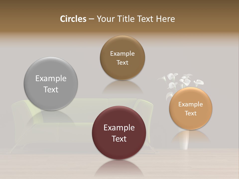 Rendered Settee Plant PowerPoint Template