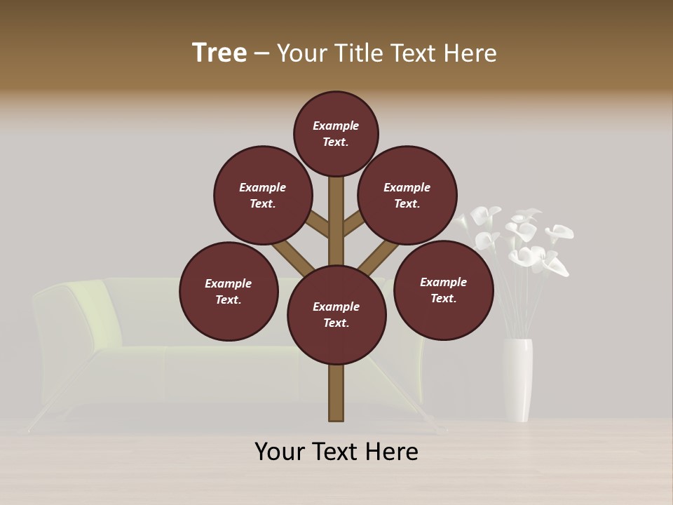 Rendered Settee Plant PowerPoint Template