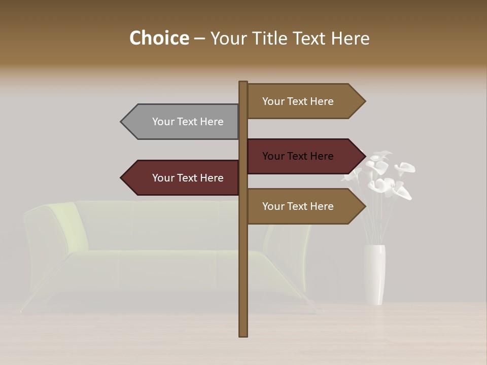 Rendered Settee Plant PowerPoint Template
