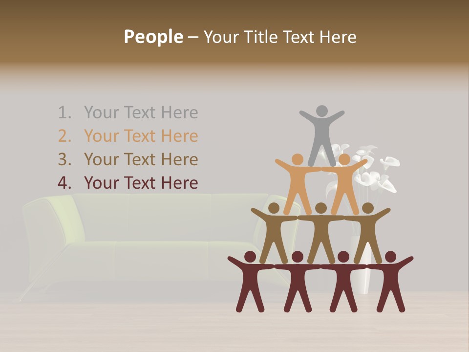 Rendered Settee Plant PowerPoint Template