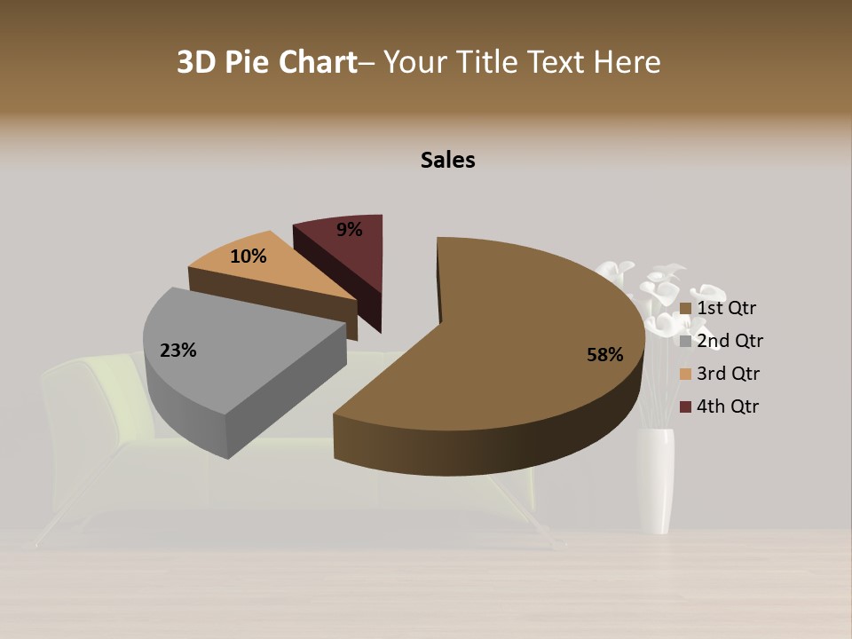 Rendered Settee Plant PowerPoint Template