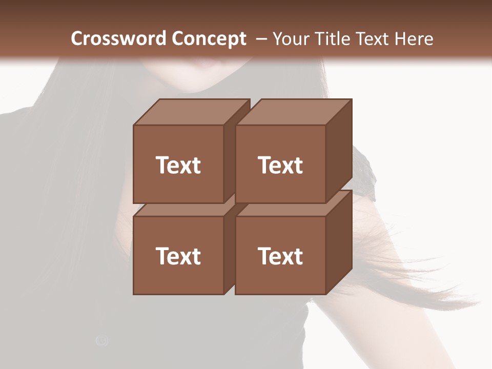 Model Brown Sensuality PowerPoint Template