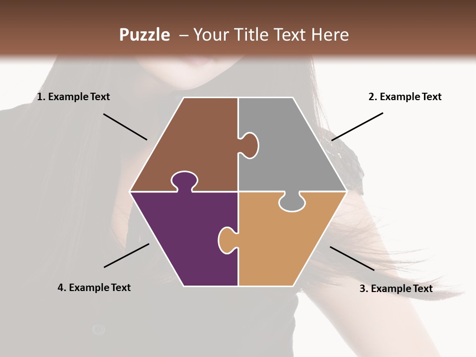 Model Brown Sensuality PowerPoint Template