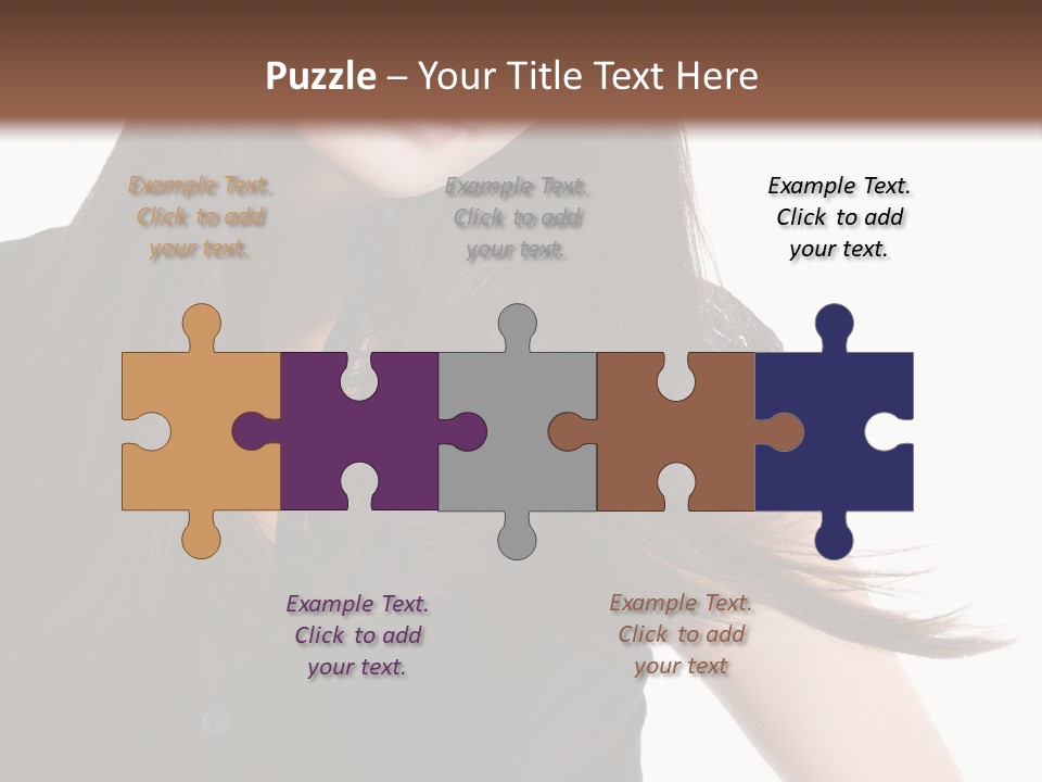 Model Brown Sensuality PowerPoint Template