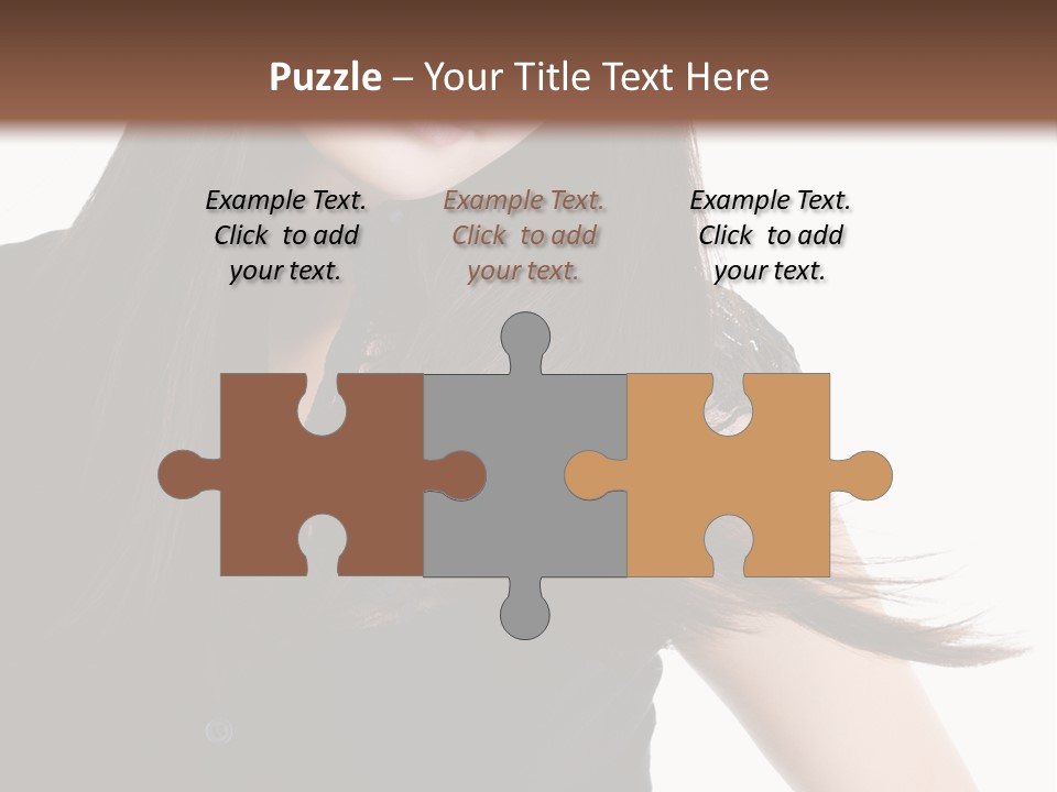 Model Brown Sensuality PowerPoint Template