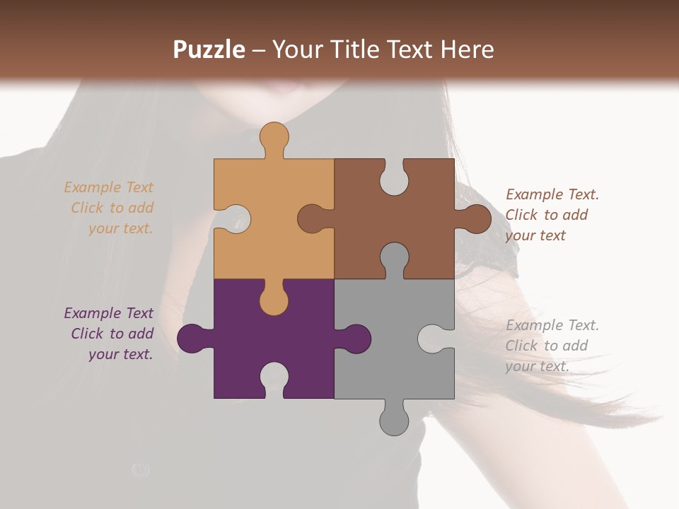Model Brown Sensuality PowerPoint Template