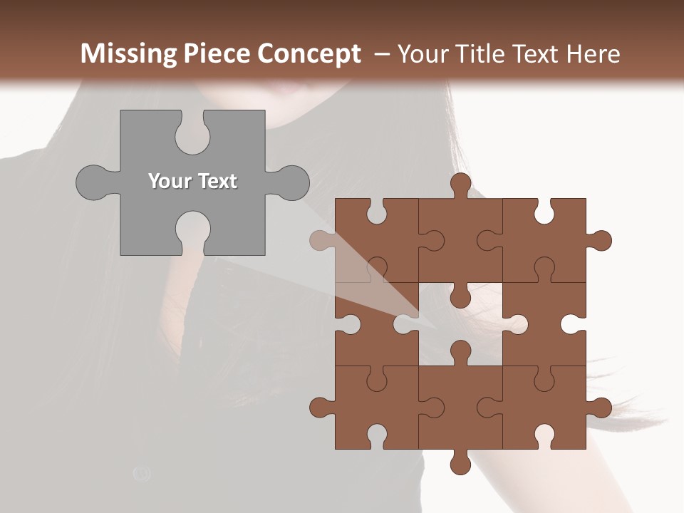 Model Brown Sensuality PowerPoint Template