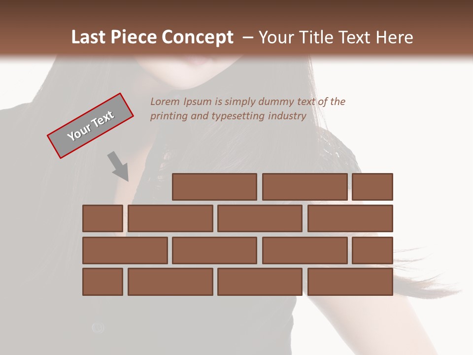 Model Brown Sensuality PowerPoint Template