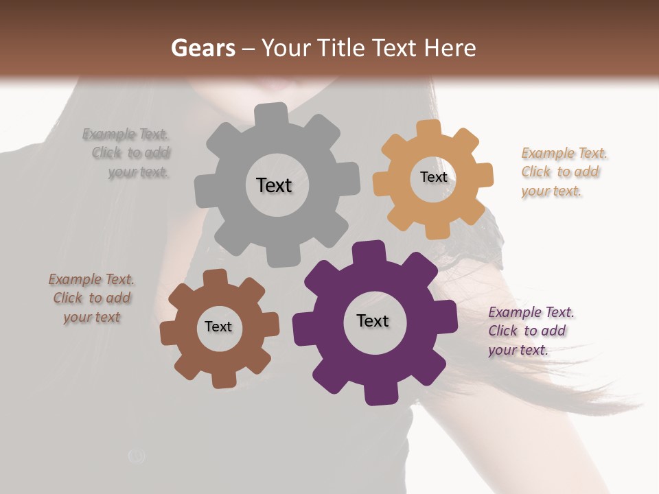 Model Brown Sensuality PowerPoint Template