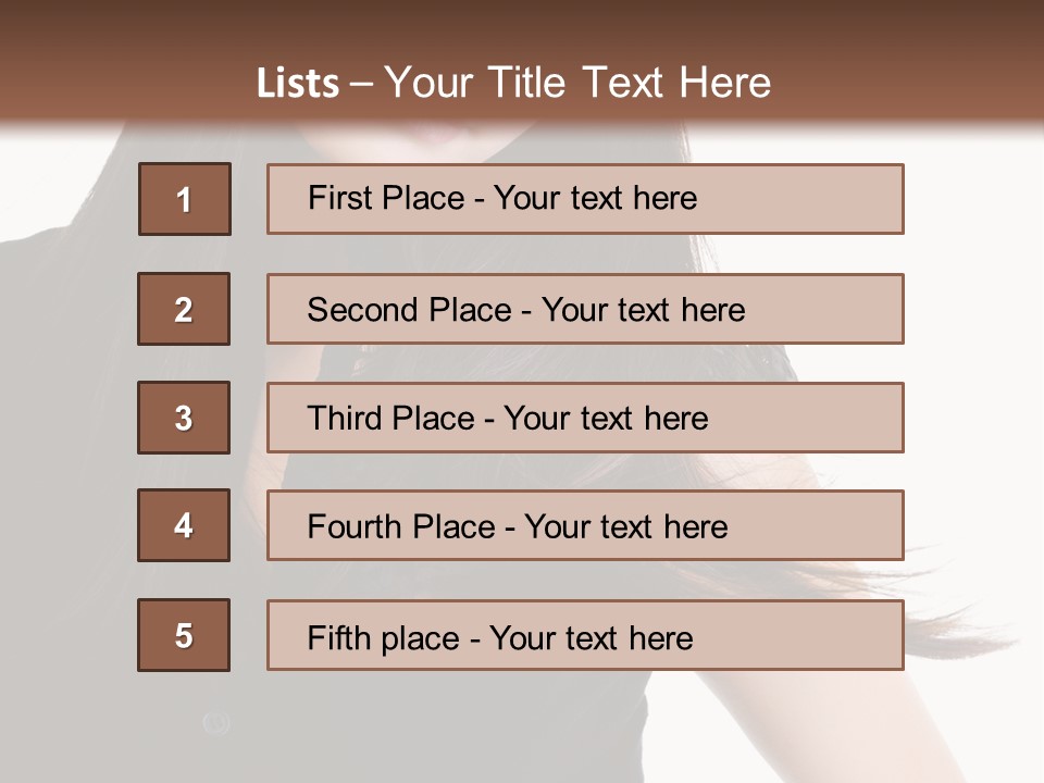 Model Brown Sensuality PowerPoint Template