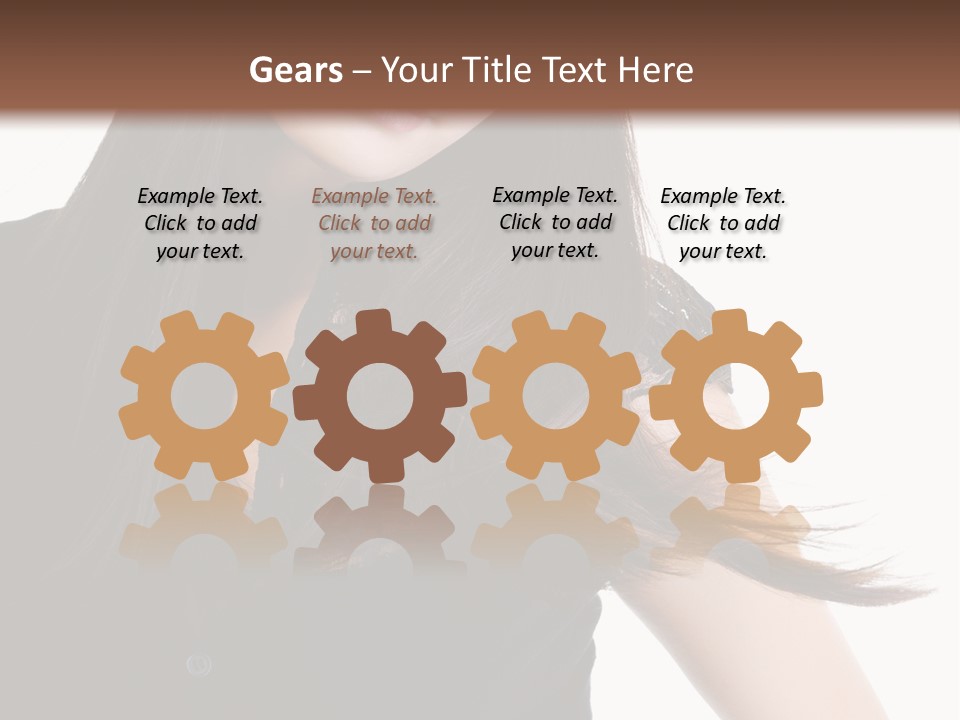 Model Brown Sensuality PowerPoint Template