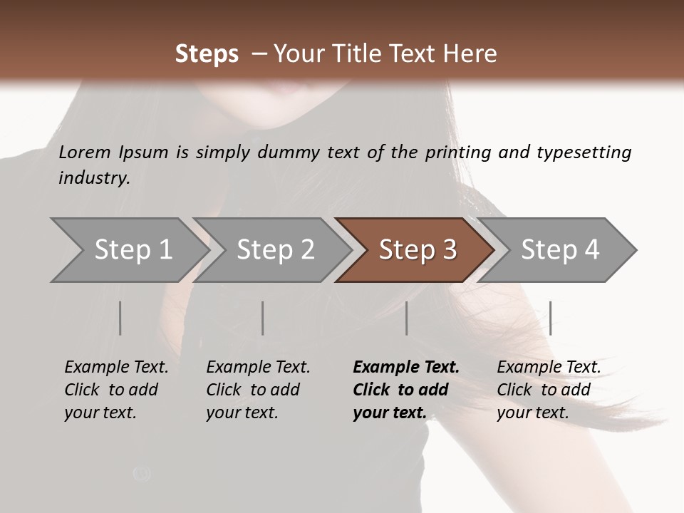 Model Brown Sensuality PowerPoint Template