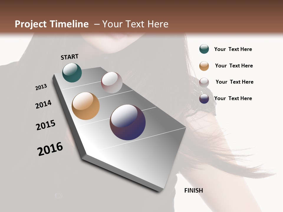 Model Brown Sensuality PowerPoint Template
