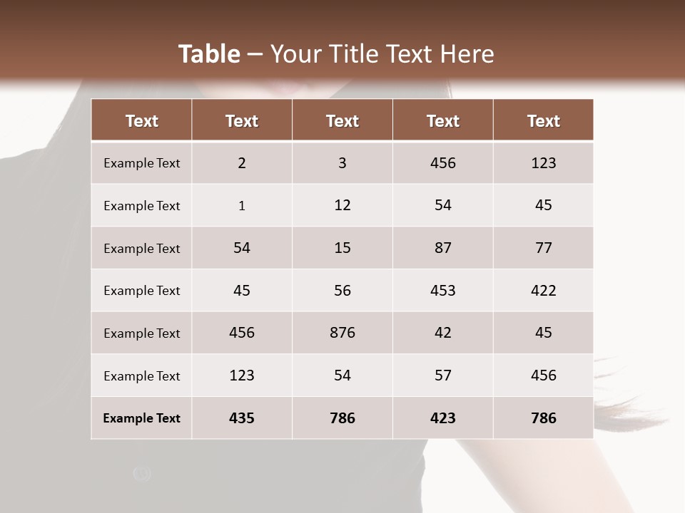 Model Brown Sensuality PowerPoint Template