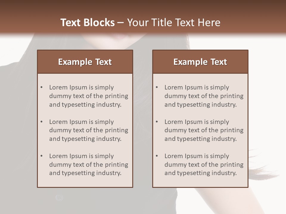 Model Brown Sensuality PowerPoint Template
