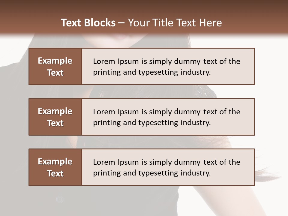 Model Brown Sensuality PowerPoint Template